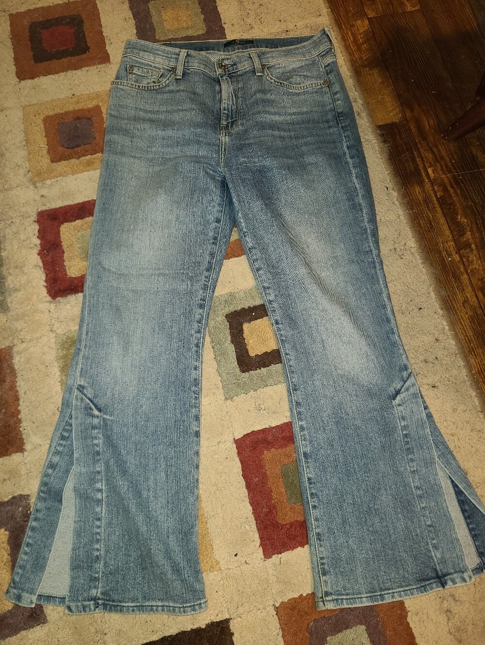 7 For All Mankind Vintage Slit Bottom Jeans